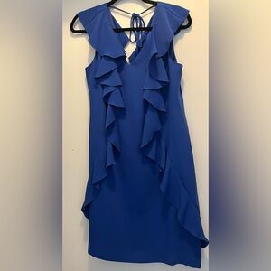 Trina Turk Blue Ruffle Dress